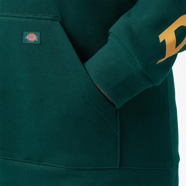 vrouwen Dickies plus zware pullover met logo op de mouw bosgroen (ft) kleding 6F0X2344