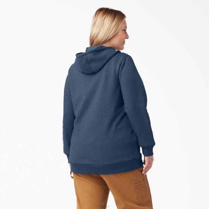 vrouwen Dickies plus zware pullover met logo op de mouw heide marine (nvh) kleding 6F0X2349