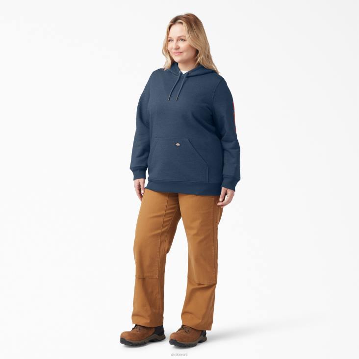 vrouwen Dickies plus zware pullover met logo op de mouw heide marine (nvh) kleding 6F0X2349