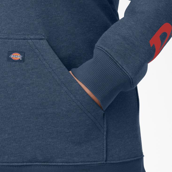 vrouwen Dickies plus zware pullover met logo op de mouw heide marine (nvh) kleding 6F0X2349