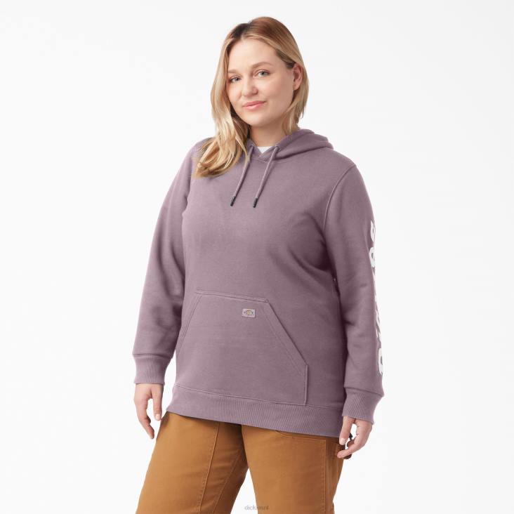vrouwen Dickies plus zware pullover met logo op de mouw lila (lc) kleding 6F0X2347