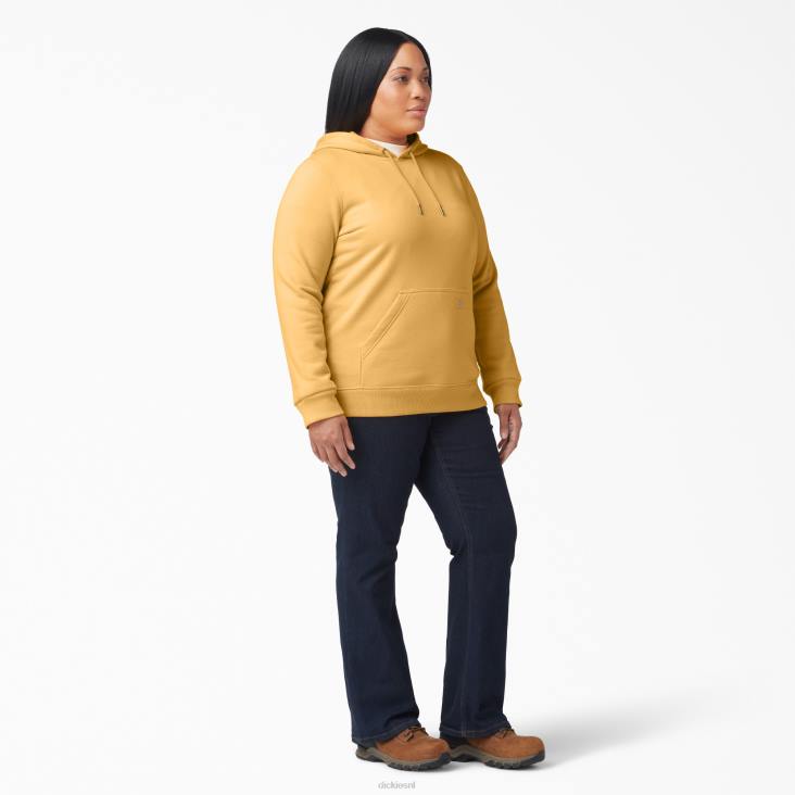 vrouwen Dickies plus zware pullover met logo op de mouw oranje gloed (og3) kleding 6F0X2350