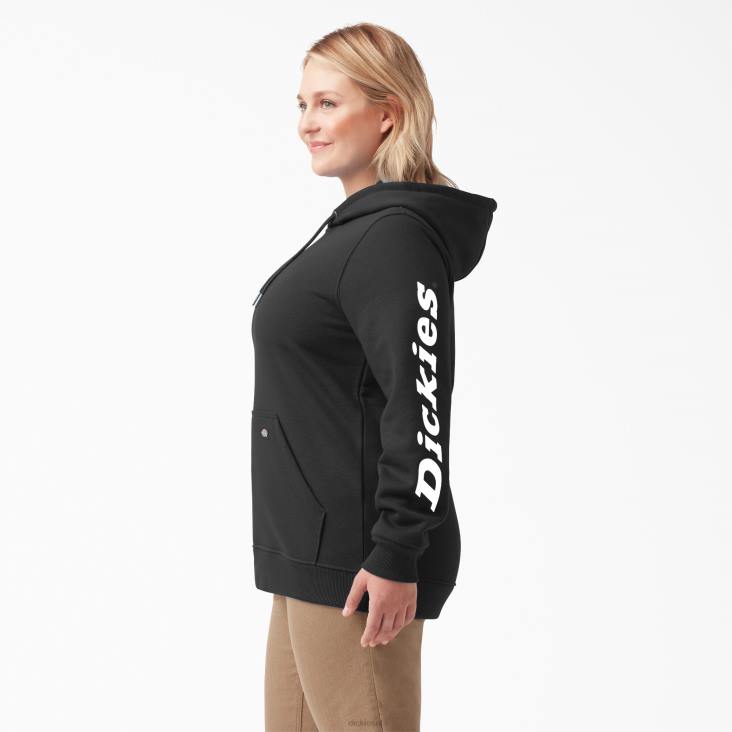 vrouwen Dickies plus zware pullover met logo op de mouw zwart (kbk) kleding 6F0X2346