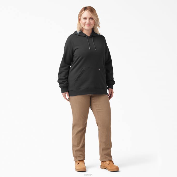 vrouwen Dickies plus zware pullover met logo op de mouw zwart (kbk) kleding 6F0X2346