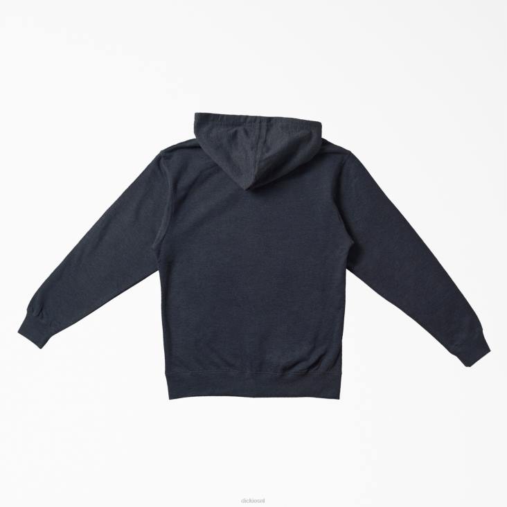 Heren Dickies Amerikaanse originele grafische hoodie met rits marineblauw (nv) kleding 6F0X1175