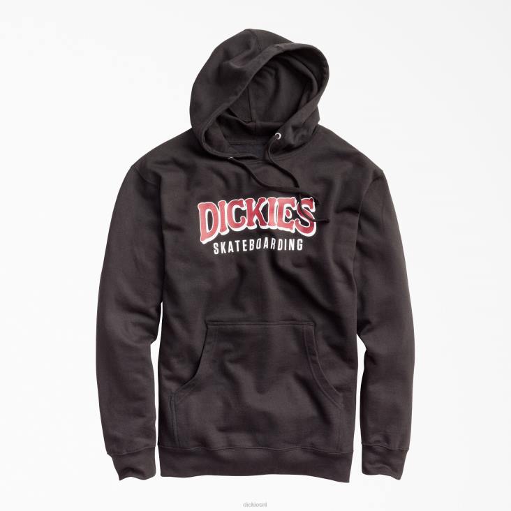 Heren Dickies fleece hoodie voor skateboarden zwart (kbk) kleding 6F0X1172