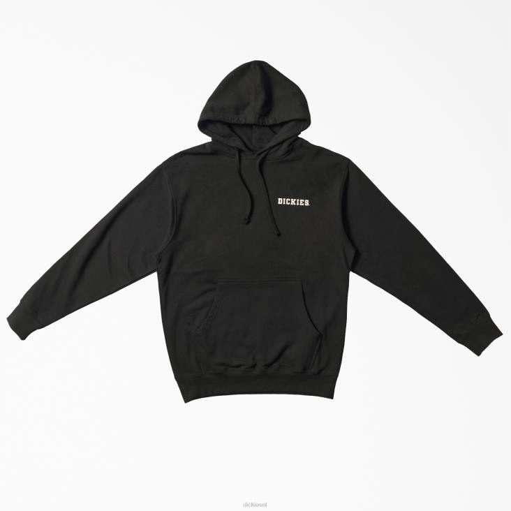 Heren Dickies fort worth grafische hoodie zwart (bk) kleding 6F0X1145