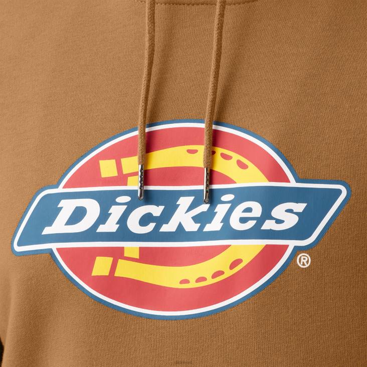Heren Dickies waterafstotende driekleurige hoodie met logo bruine eend (bd) kleding 6F0X1104