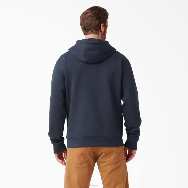 Heren Dickies waterafstotende driekleurige hoodie met logo donker marineblauw (dn) kleding 6F0X1105