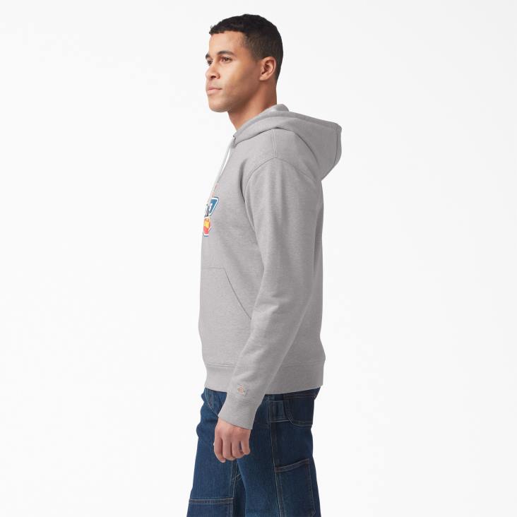 Heren Dickies waterafstotende driekleurige hoodie met logo grijs gespikkeld (hg) kleding 6F0X1106
