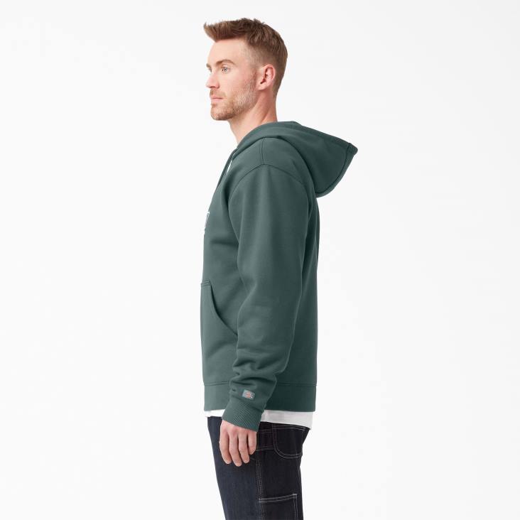Heren Dickies waterafstotende driekleurige hoodie met logo lincoln groen (ln) kleding 6F0X1108