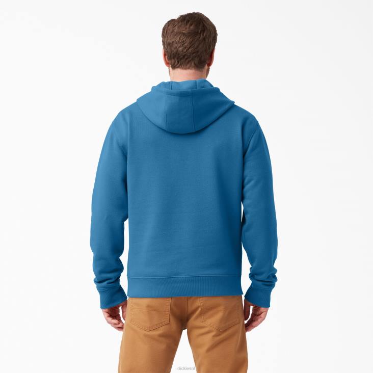 Heren Dickies waterafstotende driekleurige hoodie met logo vallarta blauw (v2b) kleding 6F0X1110