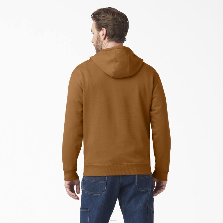 Heren Dickies waterafstotende hoodie met logo op de mouw bruine eend (bd) kleding 6F0X1035
