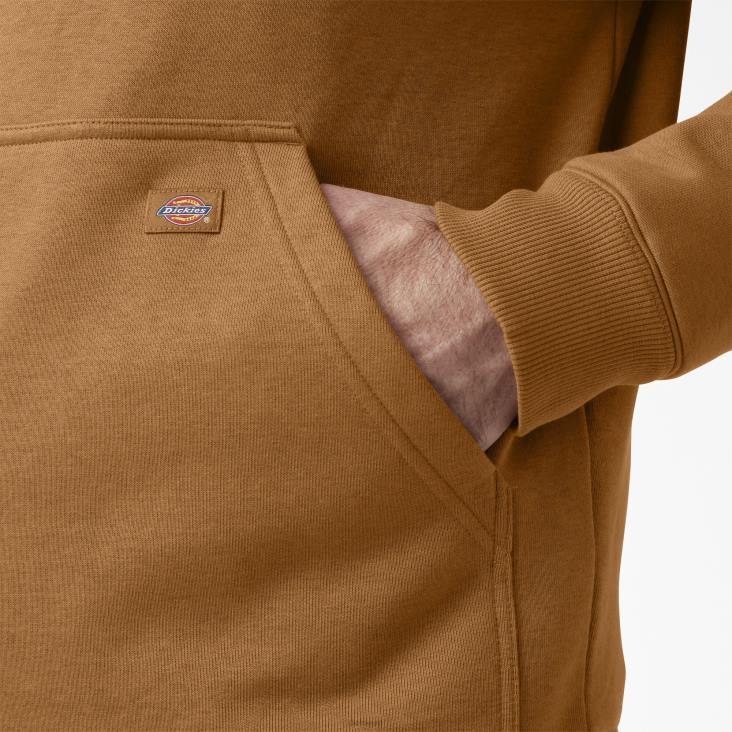 Heren Dickies waterafstotende hoodie met logo op de mouw bruine eend (bd) kleding 6F0X1035