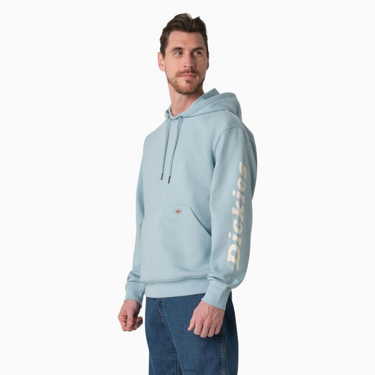 Heren Dickies waterafstotende hoodie met logo op de mouw helder blauw (eu) kleding 6F0X1036