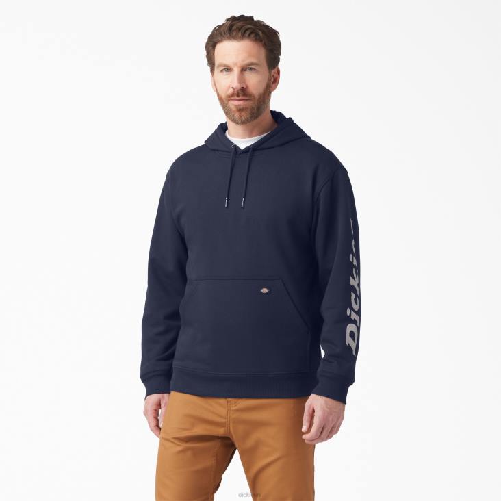 Heren Dickies waterafstotende hoodie met logo op de mouw inkt marine (ik) kleding 6F0X1039