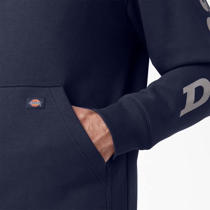 Heren Dickies waterafstotende hoodie met logo op de mouw inkt marine (ik) kleding 6F0X1039