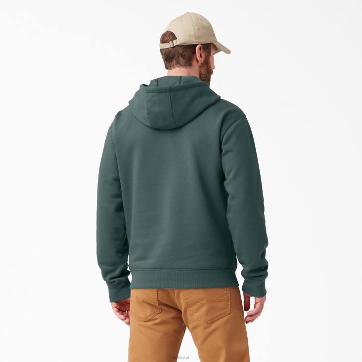 Heren Dickies waterafstotende hoodie met logo op de mouw lincoln groen (ln) kleding 6F0X1041