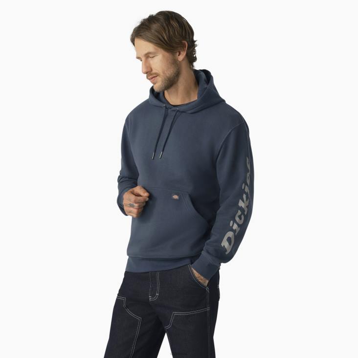 Heren Dickies waterafstotende hoodie met logo op de mouw luchtmacht blauw (af) kleding 6F0X1034