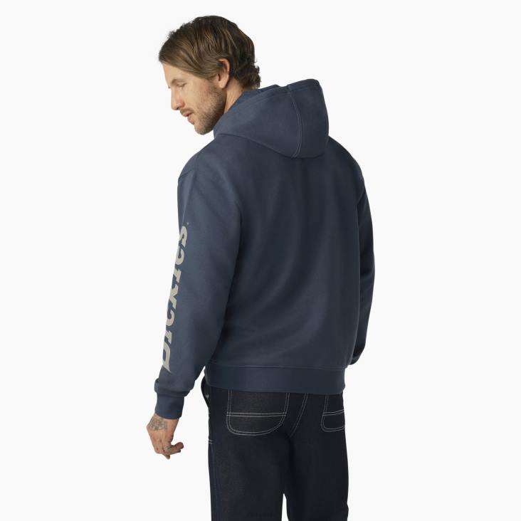 Heren Dickies waterafstotende hoodie met logo op de mouw luchtmacht blauw (af) kleding 6F0X1034