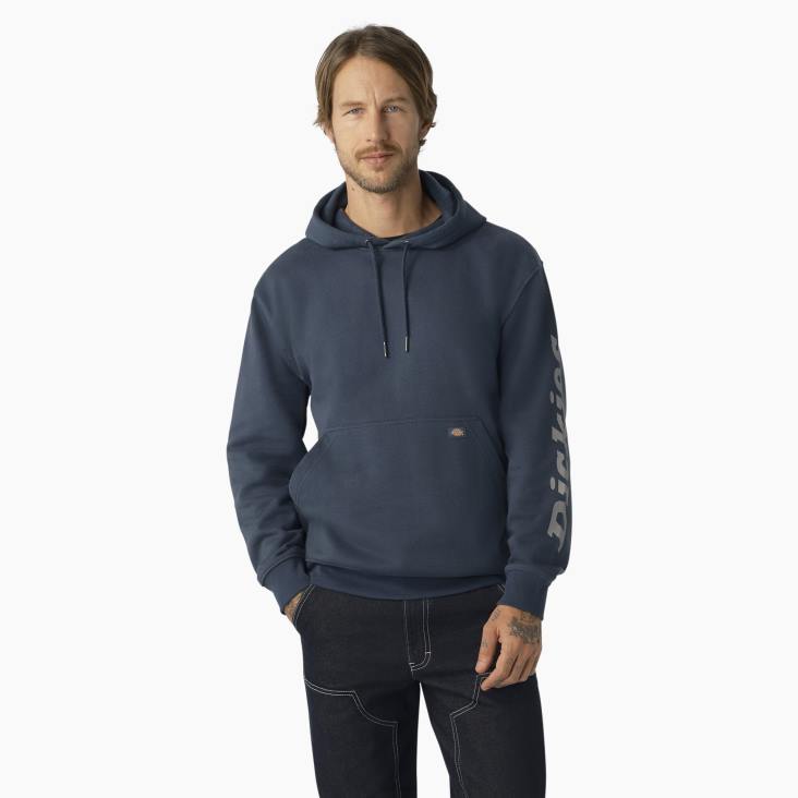 Heren Dickies waterafstotende hoodie met logo op de mouw luchtmacht blauw (af) kleding 6F0X1034