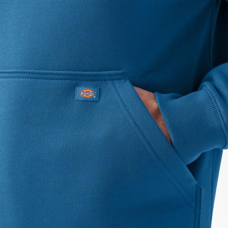 Heren Dickies waterafstotende hoodie met logo op de mouw vallarta blauw (v2b) kleding 6F0X1044