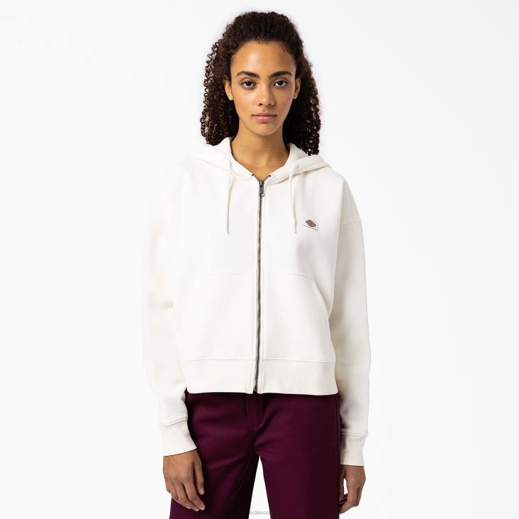 vrouwen Dickies Oakport hoodie met rits crème (cr9) kleding 6F0X2317