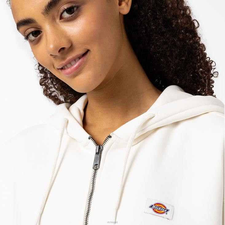 vrouwen Dickies Oakport hoodie met rits crème (cr9) kleding 6F0X2317