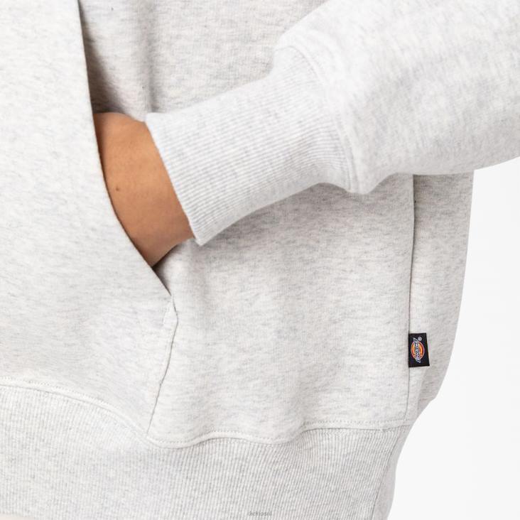 vrouwen Dickies Summerdale hoodie met relaxte pasvorm grijs gespikkeld (hg) kleding 6F0X2356