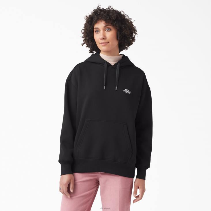 vrouwen Dickies Summerdale hoodie met relaxte pasvorm zwart (kbk) kleding 6F0X2357