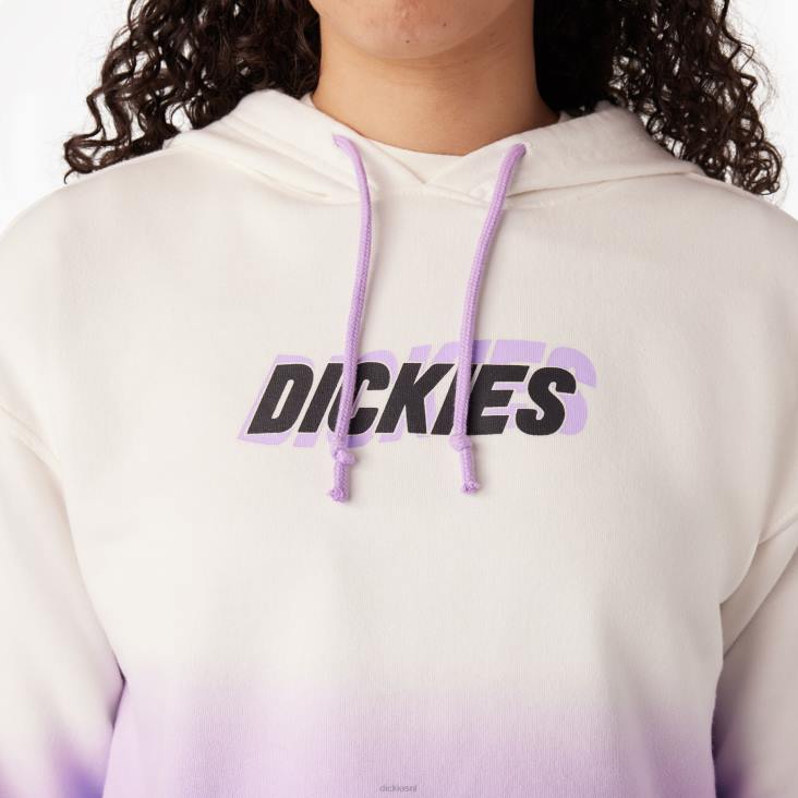 vrouwen Dickies cropped ombre-hoodie wolk/paars roze dip dye (cud) kleding 6F0X2335