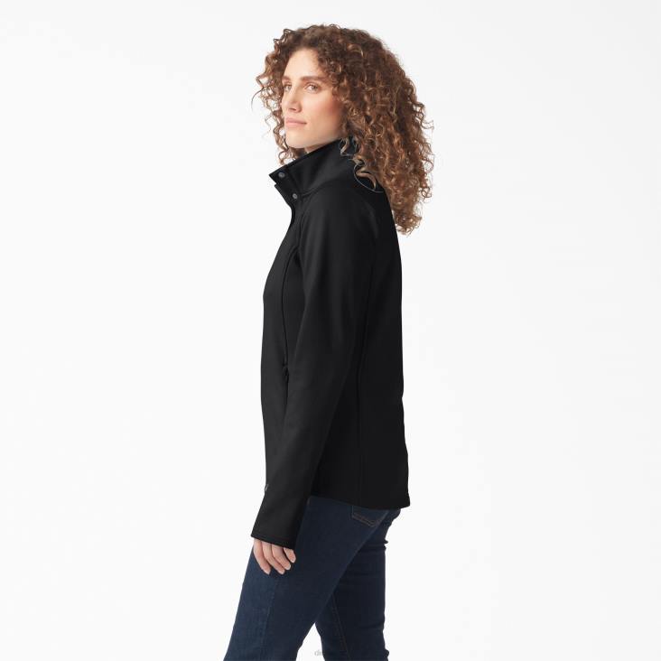 vrouwen Dickies duratech maverick half-snap fleece zwart (kbk) kleding 6F0X2361