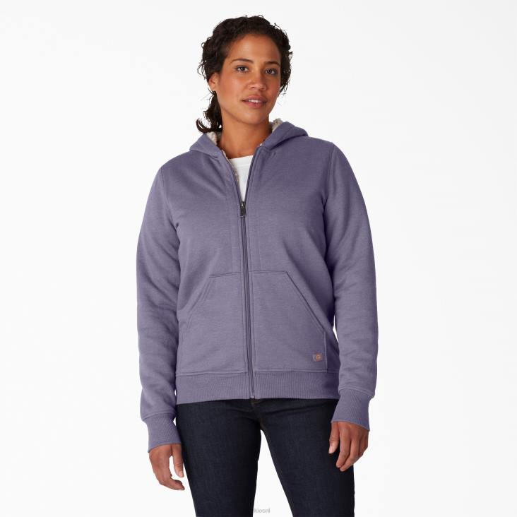 vrouwen Dickies hoogpolig fleece gevoerde hoodie blauw violet (b2h) kleding 6F0X2283