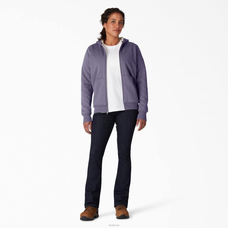 vrouwen Dickies hoogpolig fleece gevoerde hoodie blauw violet (b2h) kleding 6F0X2283