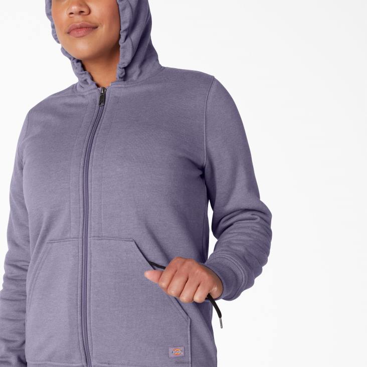 vrouwen Dickies hoogpolig fleece gevoerde hoodie blauw violet (b2h) kleding 6F0X2283