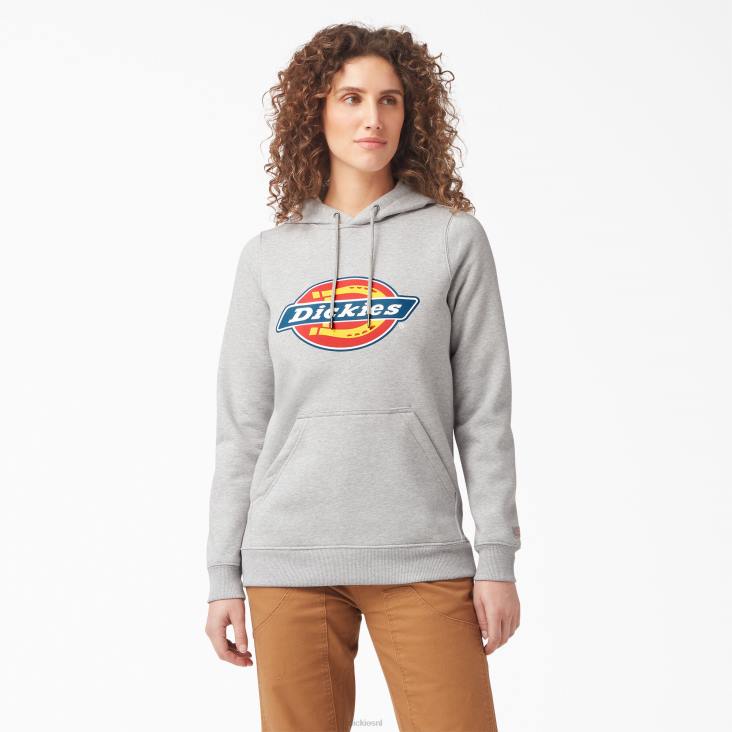vrouwen Dickies zwaargewicht logo pullover grijs gespikkeld (hg) kleding 6F0X2329