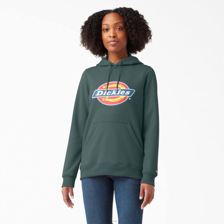 vrouwen Dickies zwaargewicht logo pullover lincoln groen (ln) kleding 6F0X2332
