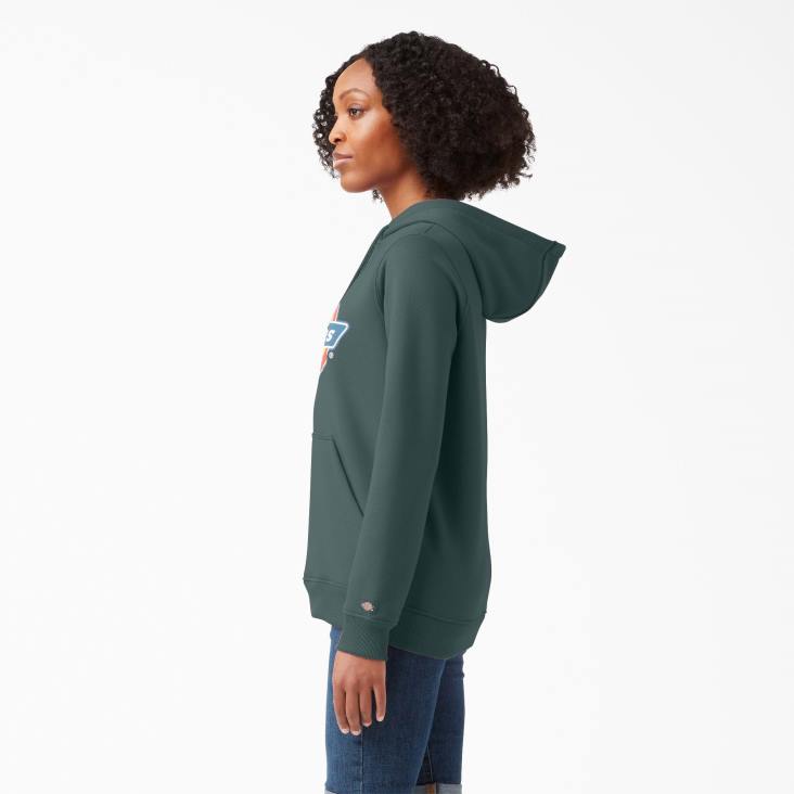 vrouwen Dickies zwaargewicht logo pullover lincoln groen (ln) kleding 6F0X2332