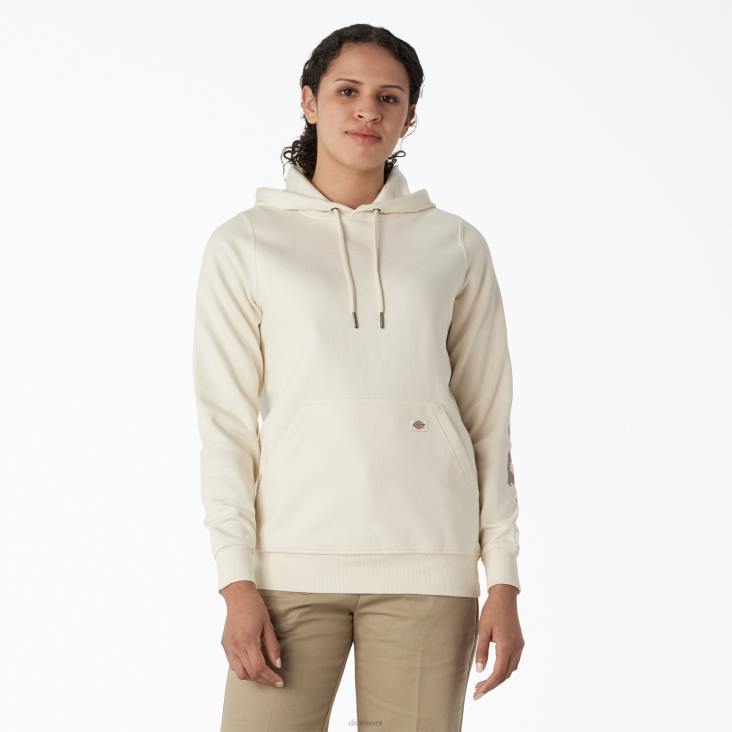 vrouwen Dickies zware trui met logo op de mouw antiek wit (aw) kleding 6F0X2302