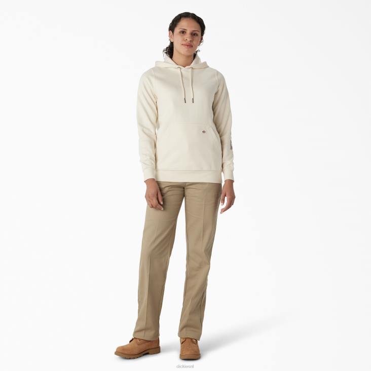 vrouwen Dickies zware trui met logo op de mouw antiek wit (aw) kleding 6F0X2302