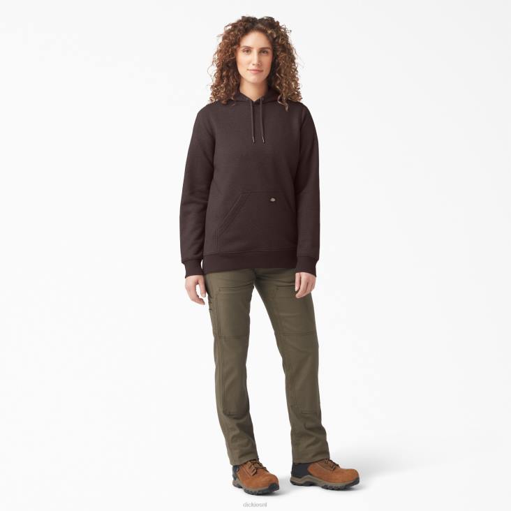 vrouwen Dickies zware trui met logo op de mouw chocoladebruin heide (cbh) kleding 6F0X2303