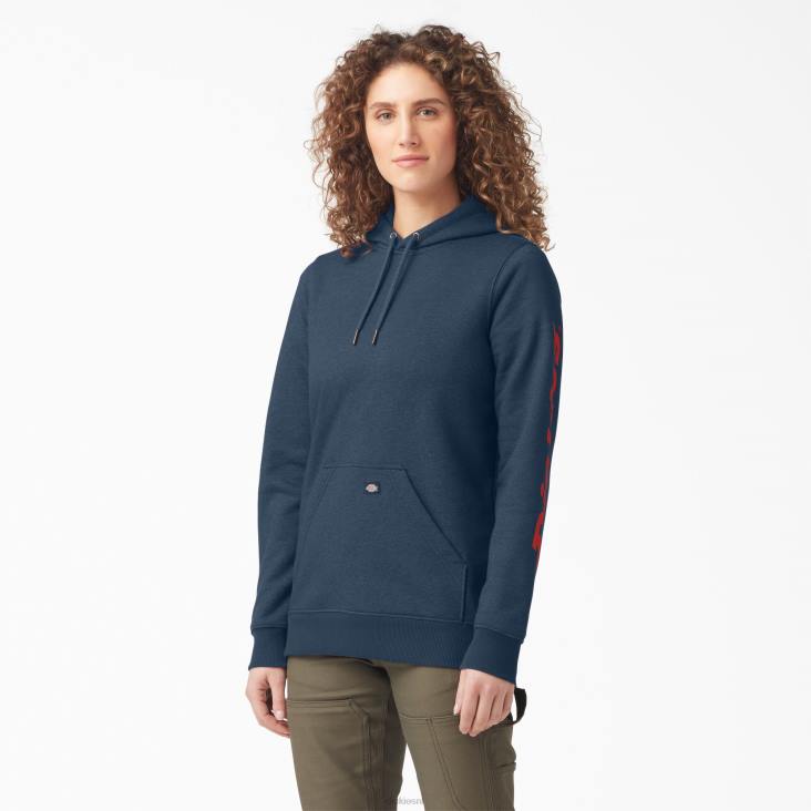 vrouwen Dickies zware trui met logo op de mouw heide marine (nvh) kleding 6F0X2310