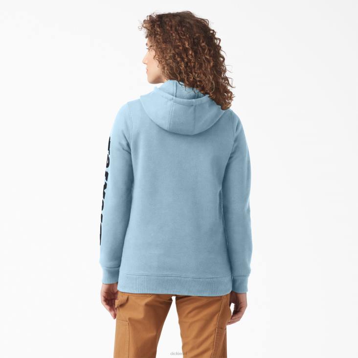 vrouwen Dickies zware trui met logo op de mouw helder blauw (eu) kleding 6F0X2304