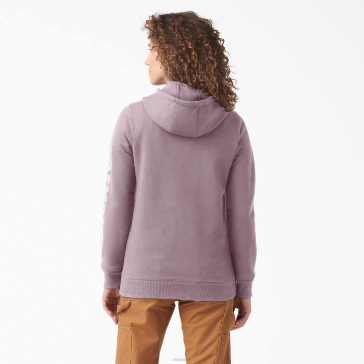 vrouwen Dickies zware trui met logo op de mouw lila (lc) kleding 6F0X2308