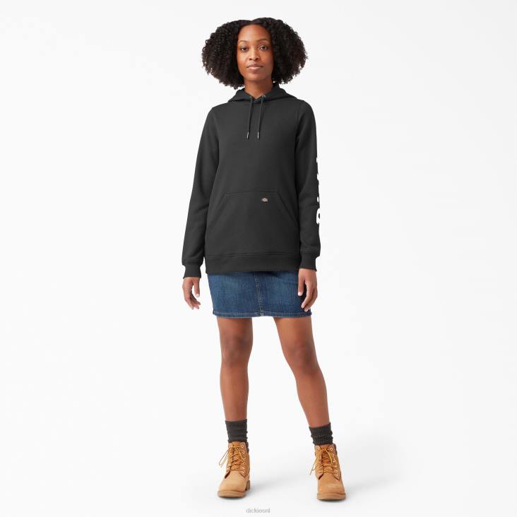 vrouwen Dickies zware trui met logo op de mouw zwart (kbk) kleding 6F0X2307