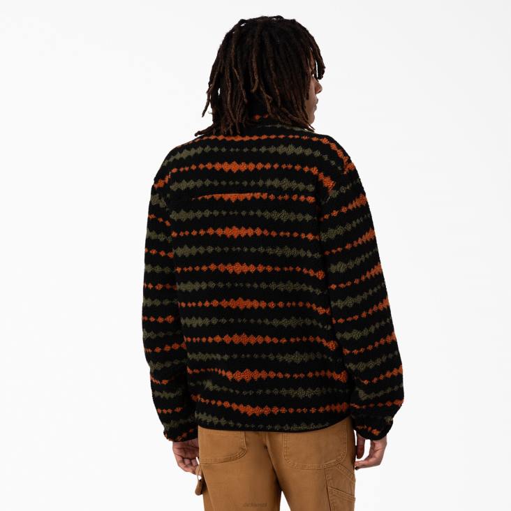 Heren Dickies Falkville fleecejack zwart/militair groen (bmn) kleding 6F0X1164