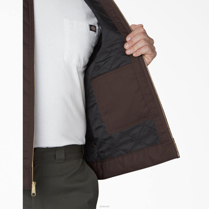 Heren Dickies geïsoleerd eisenhower jack donkerbruin (db) kleding 6F0X965