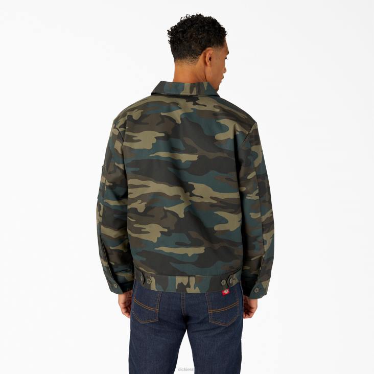 Heren Dickies geïsoleerd eisenhower jack jager groene camo (hrc) kleding 6F0X967