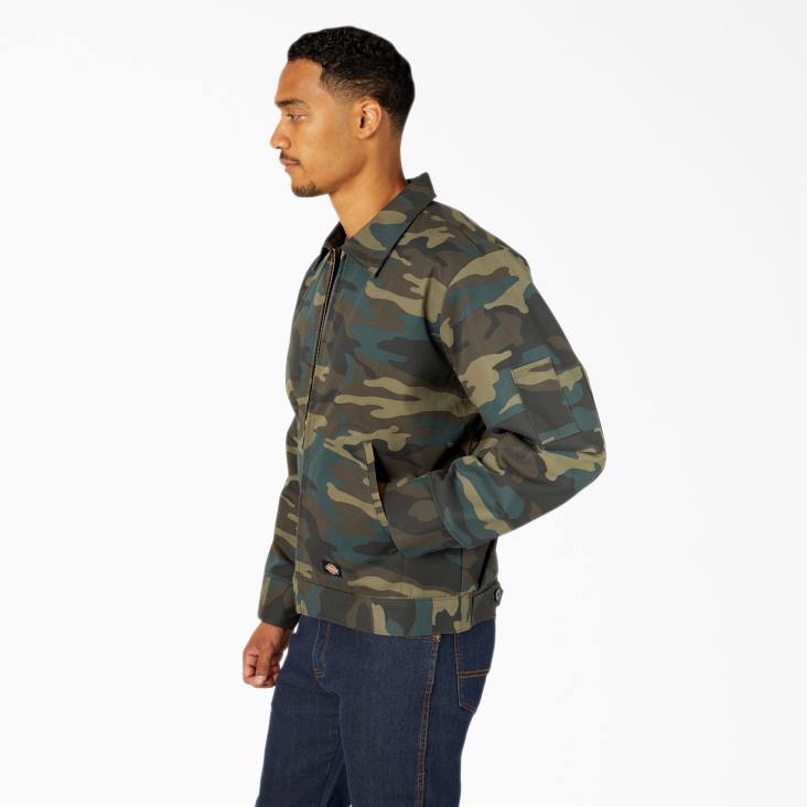 Heren Dickies geïsoleerd eisenhower jack jager groene camo (hrc) kleding 6F0X967
