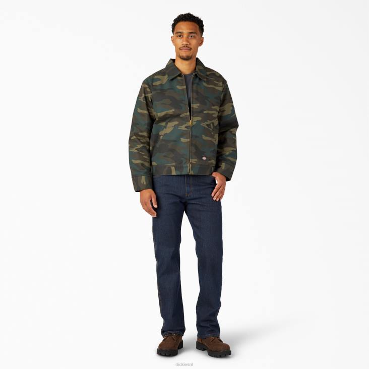 Heren Dickies geïsoleerd eisenhower jack jager groene camo (hrc) kleding 6F0X967